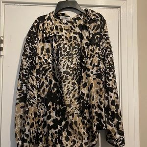 Calvin Klein animal print blouse size medium